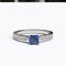 Solitaire Gold Engagement with 0.5ct Princess Cut Sapphire - 01SG07S